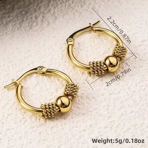 Gold Earrings hoops relaxing